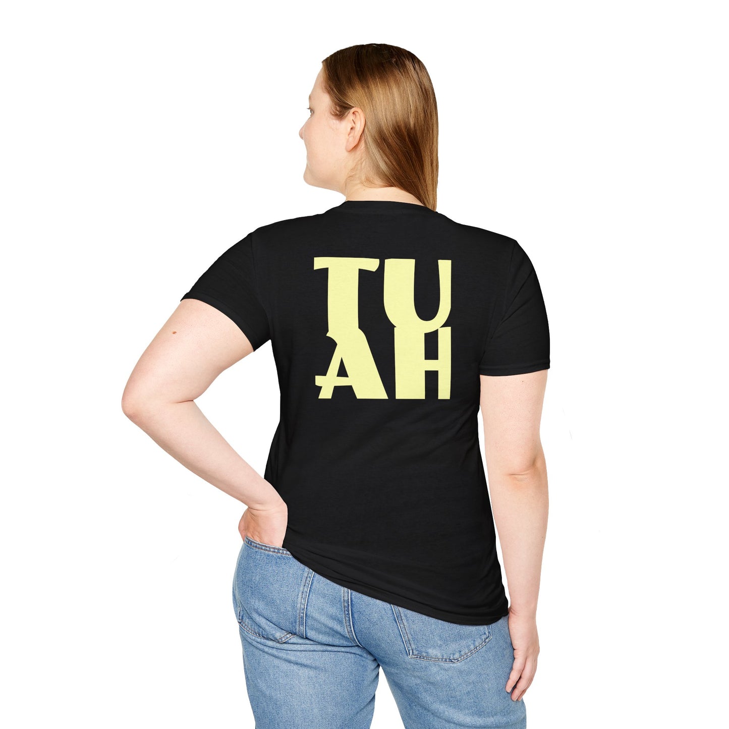 HAWK TUAH Front/Back - Unisex Softstyle T-Shirt