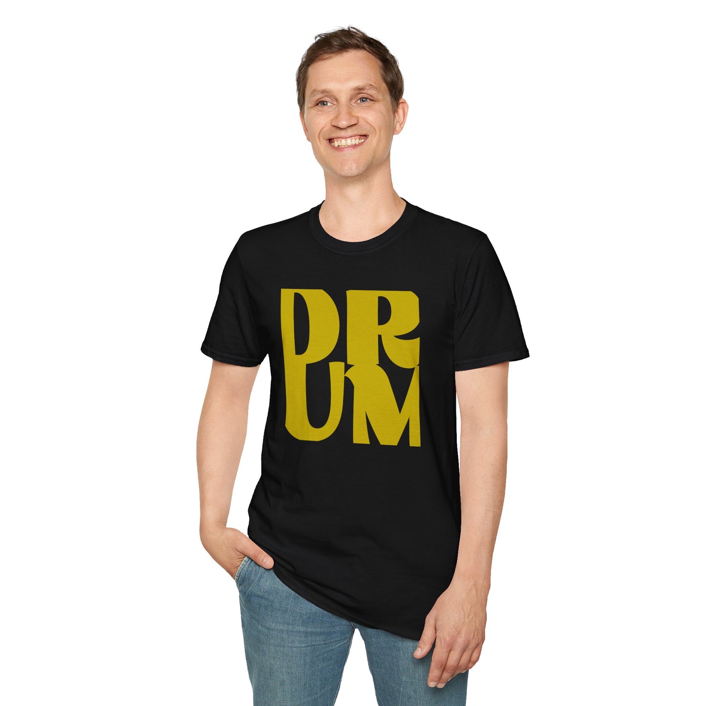 DRUM BASS Front/Back - Unisex Softstyle T-Shirt