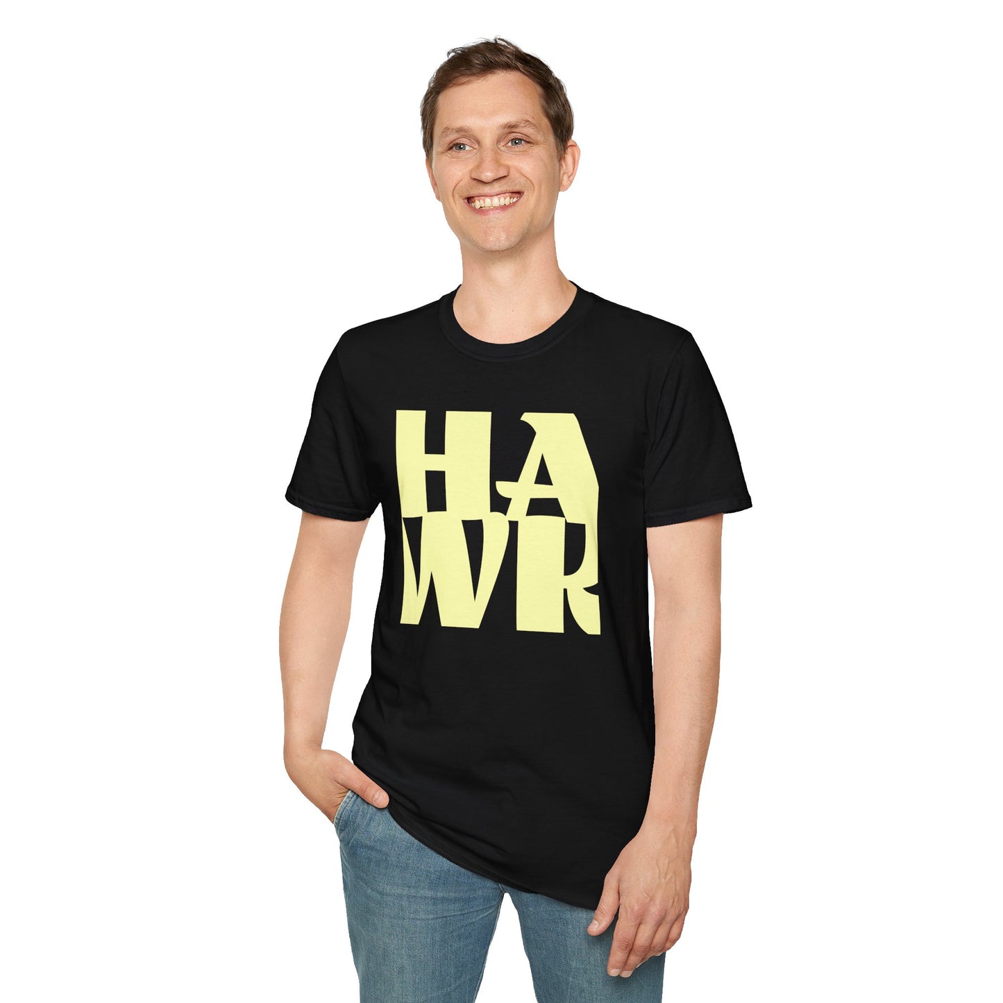 HAWK TUAH Front/Back - Unisex Softstyle T-Shirt